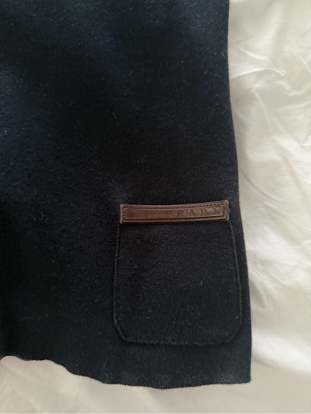 Prada Logo V-Neck Sailor-Trim Knit Sweater - Picture 3 of 5